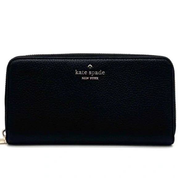 Kate Spade Leila Large Continental Wallet Black/Gold - Picture 3 of 8